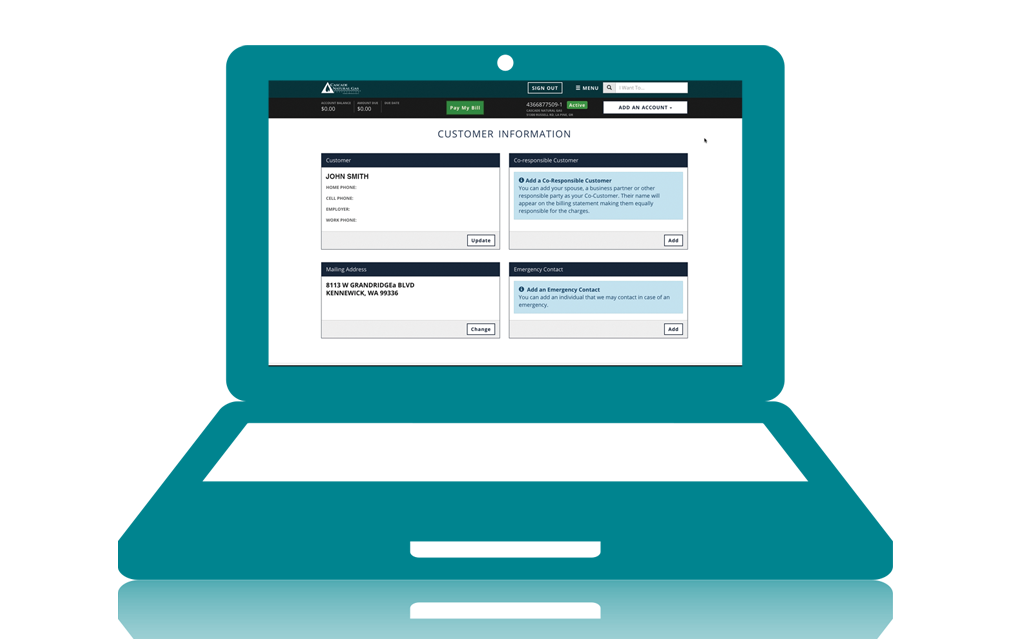 online account services profile