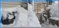 gas meter before and after snow removal